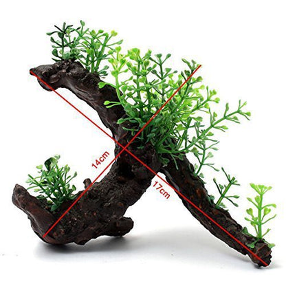 Artificial Aquarium Plants & Driftwood – Realistic Aquatic Decorations for Fish Tanks