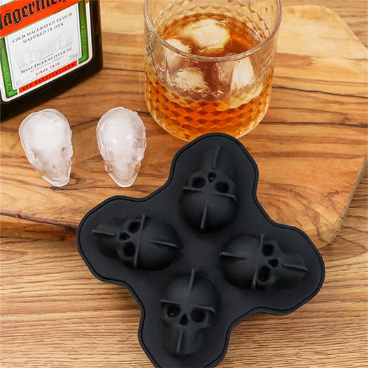 3D Skull Silicone Mold – Ice Cube, Chocolate, Soap & Candle Making Tray for Creative Crafts