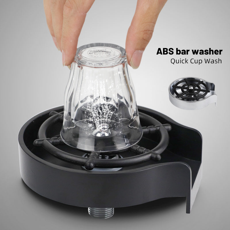 High-Pressure Automatic Cup Washer for Bar & Kitchen – Counter Sink Spray Faucet for Coffee Pitchers & Glasses