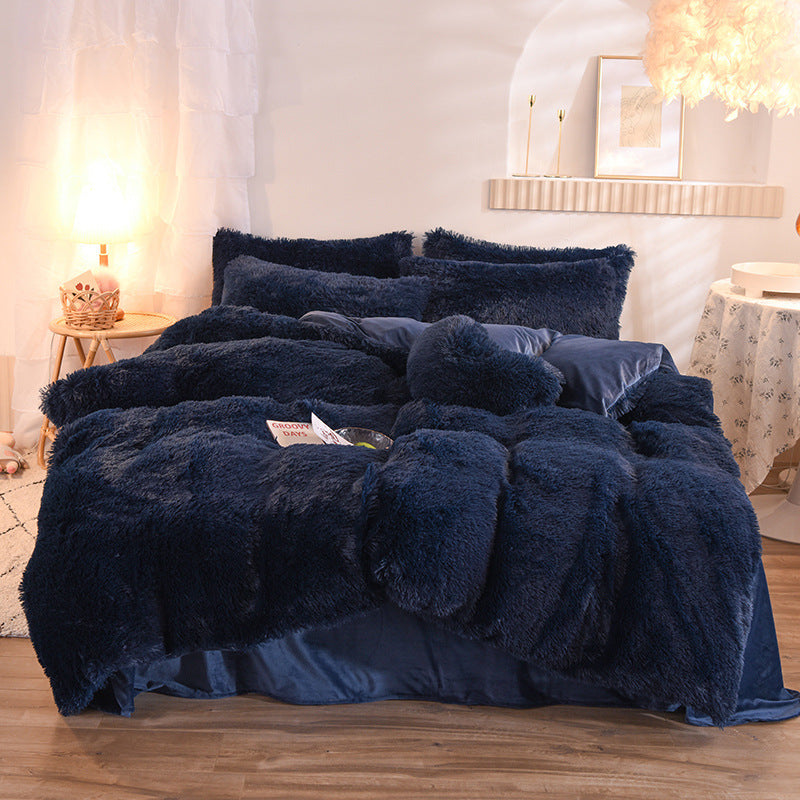 Luxury Plush Fleece Duvet Cover Set – Ultra-Warm Fluffy Winter Bedding for Queen & King Beds