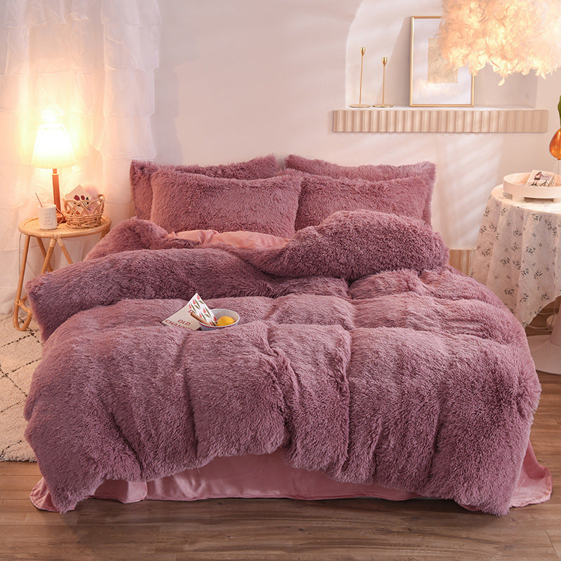 Luxury Plush Fleece Duvet Cover Set – Ultra-Warm Fluffy Winter Bedding for Queen & King Beds