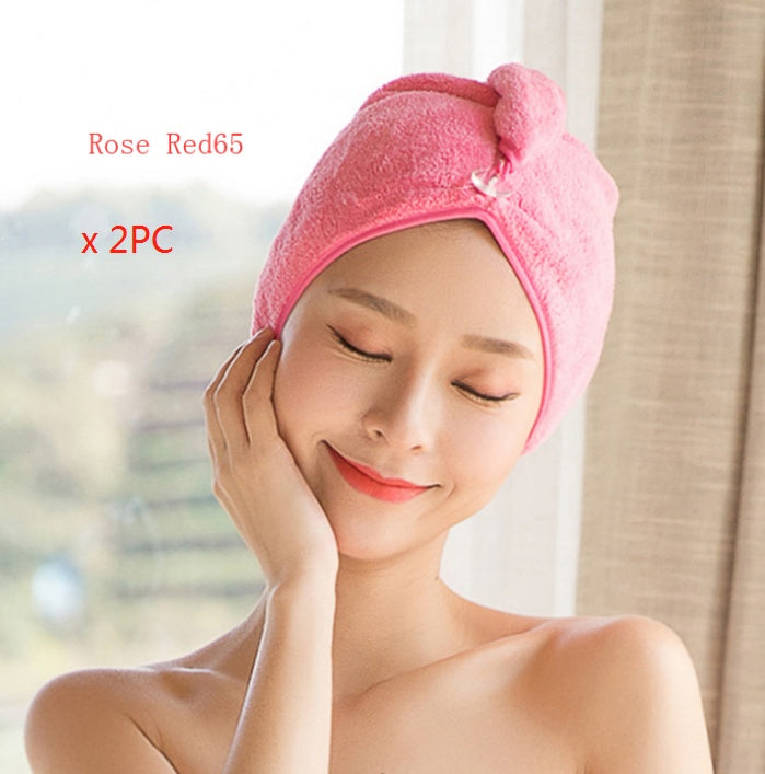 Women's Absorbent Hair Drying Cap – Quick-Dry Microfiber Towel for Wet Hair