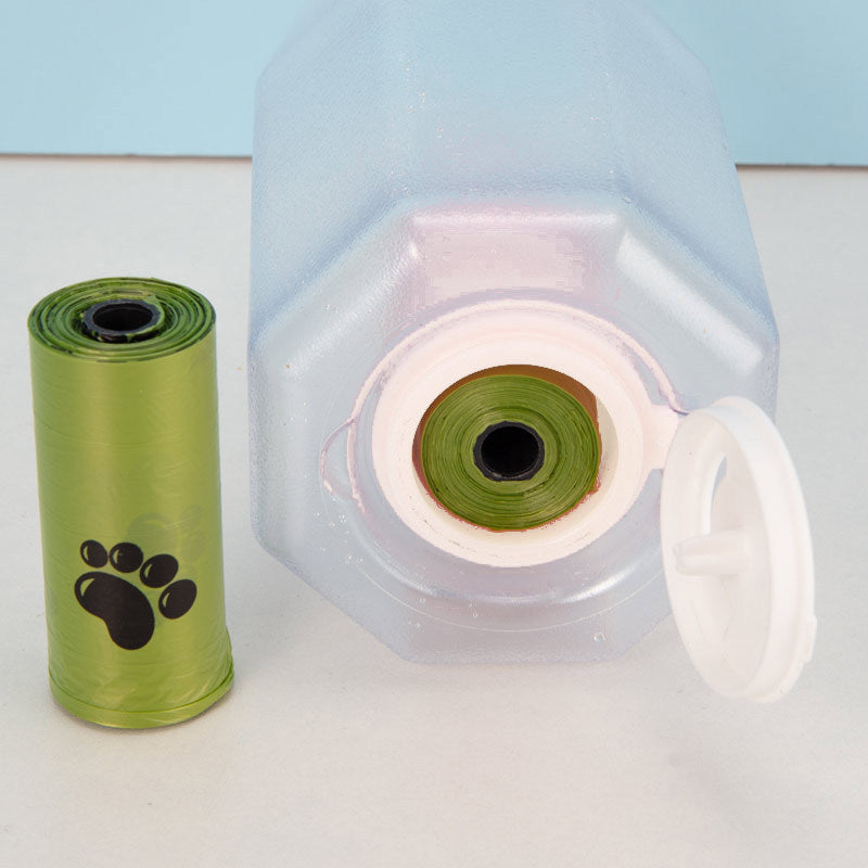 3-in-1 Portable Dog & Cat Water Bottle – Leak-Proof Pet Feeder, Drinker & Poop Bag Dispenser