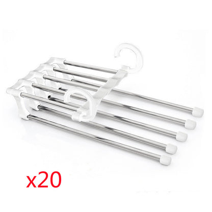 5-in-1 Stainless Steel Multi-Functional Wardrobe Hanger – Space-Saving Clothes Organizer