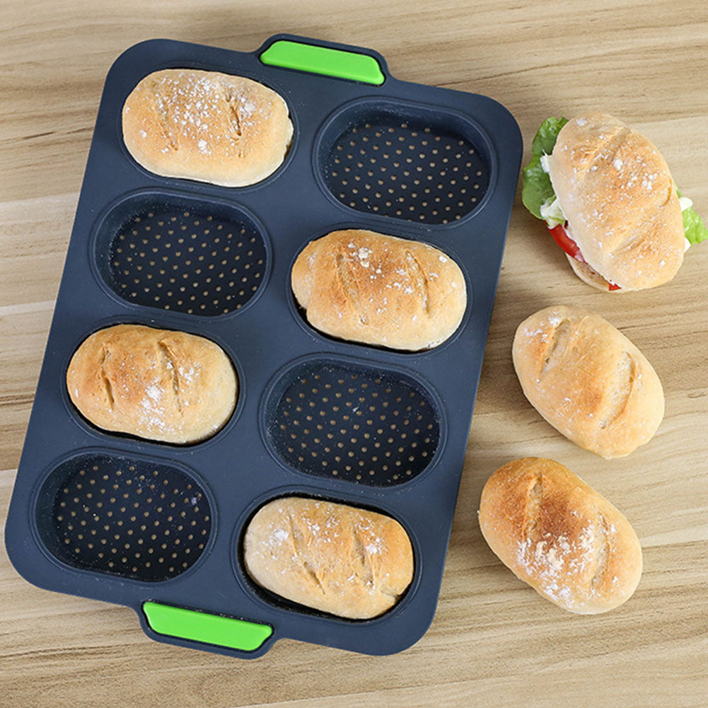 French Small Bread Baking Mold – Non-Stick Baguette Tray for Homemade Artisan Bread