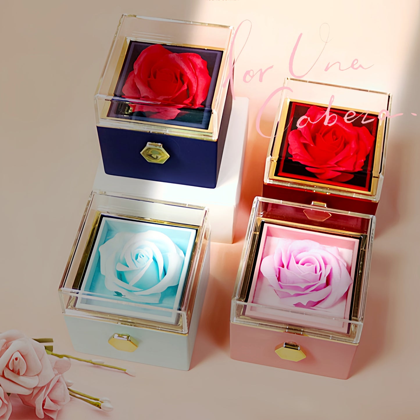 Rotating Soap Rose Gift Box – Creative Jewelry Packaging & Elegant Gift for Women