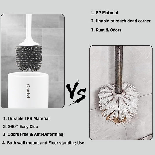 Non-Stick Soft Bristle Toilet Brush – Durable & Hygienic Bathroom Cleaner