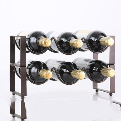 Stackable Wine Bottle Rack – Stylish Wine Bracket for Cabinet & Display Shelf