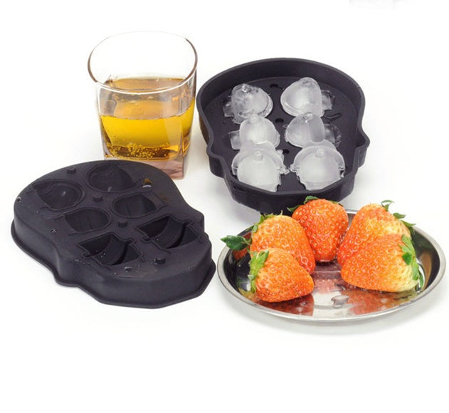 3D Skull Silicone Mold – Ice Cube, Chocolate, Soap & Candle Making Tray for Creative Crafts