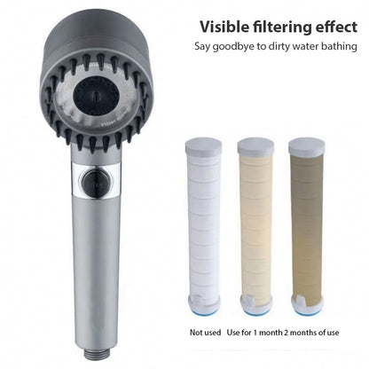 High-Pressure 3-Mode Shower Head – Portable Filtered Rainfall Faucet for Bathroom