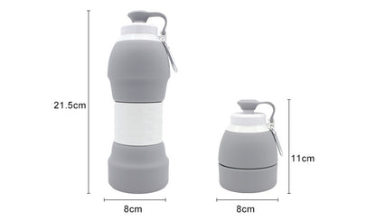 Collapsible Silicone Water Bottle – Portable & Reusable Folding Travel Bottle