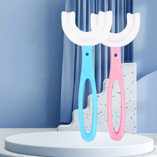 Children's U-shaped Food Grade Soft Rubber Toothbrush