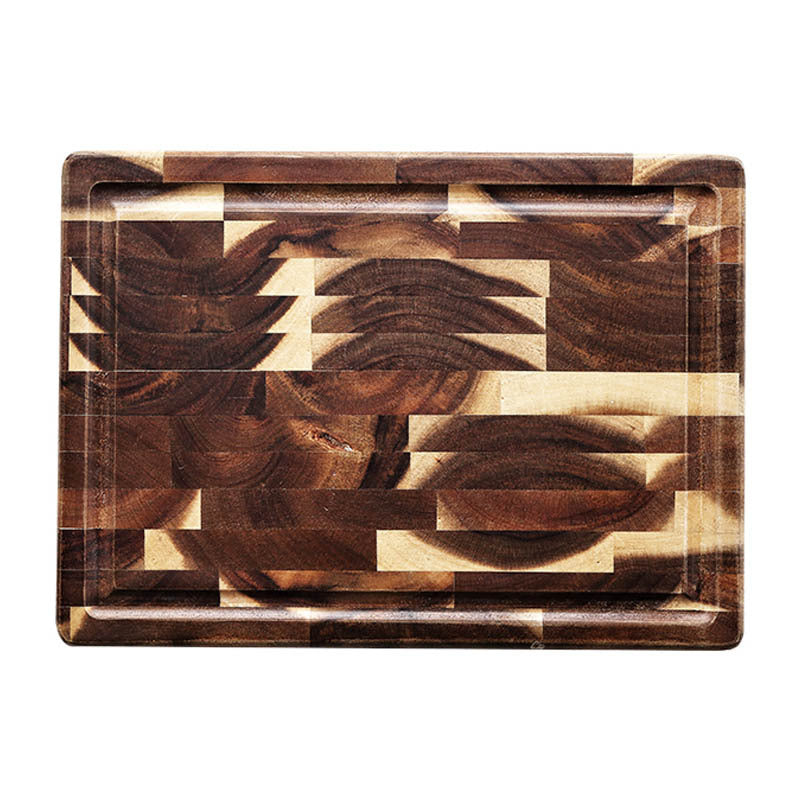 Solid Wood Cutting Board – Durable Parquet Design for Kitchen & Food Prep