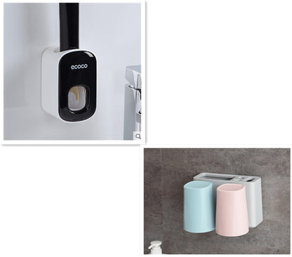 Wall-Mounted Automatic Toothpaste Dispenser – Hands-Free Bathroom Accessories Set