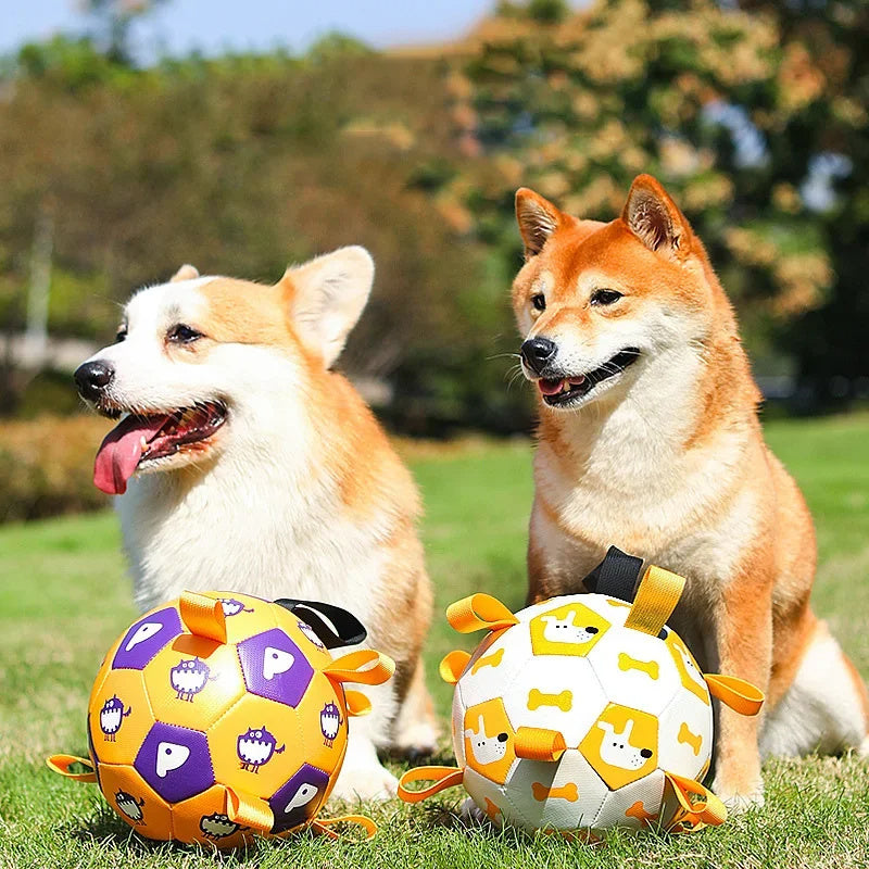 Interactive Dog Soccer Ball – Durable Chew & Training Toy for Outdoor Play