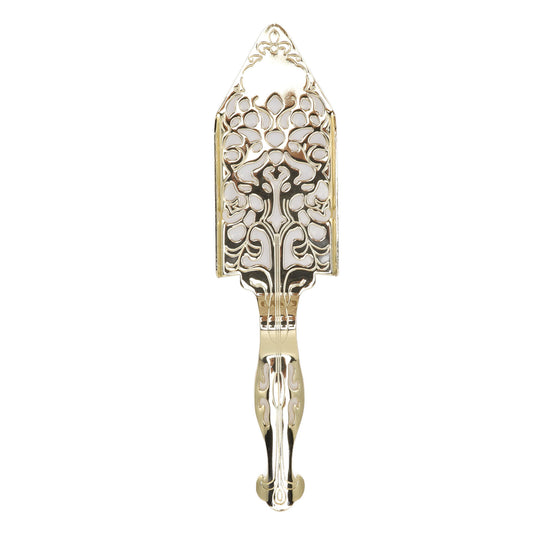 Vintage Absinthe Spoon – Hollow Design Stainless Steel Wormwood Cocktail Filter – Gold Barware Accessory