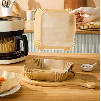 Non-Stick Air Fryer Disposable Paper Liners – Oil-Resistant Parchment Paper for Baking & Cooking