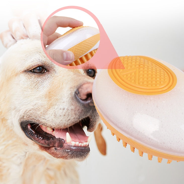 2-in-1 Pet Bath Brush – Soft Silicone Dog & Cat Grooming Massage Comb