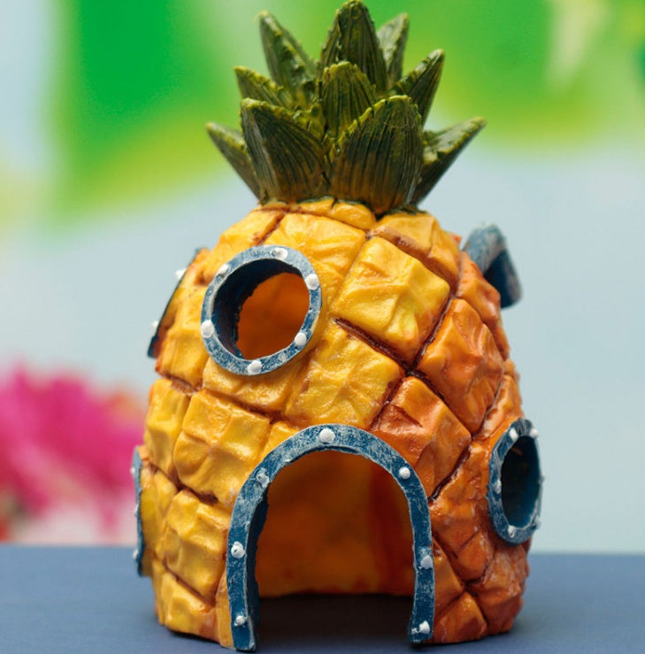 Pineapple House Aquarium Decoration – Fun & Vibrant Fish Tank Ornament