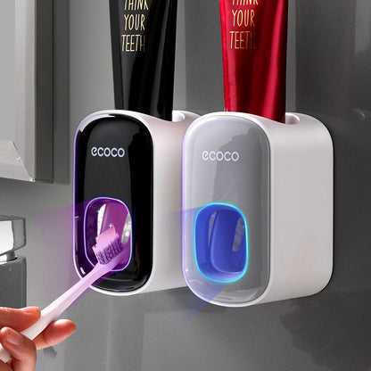 Wall-Mounted Automatic Toothpaste Dispenser – Hands-Free Bathroom Accessories Set