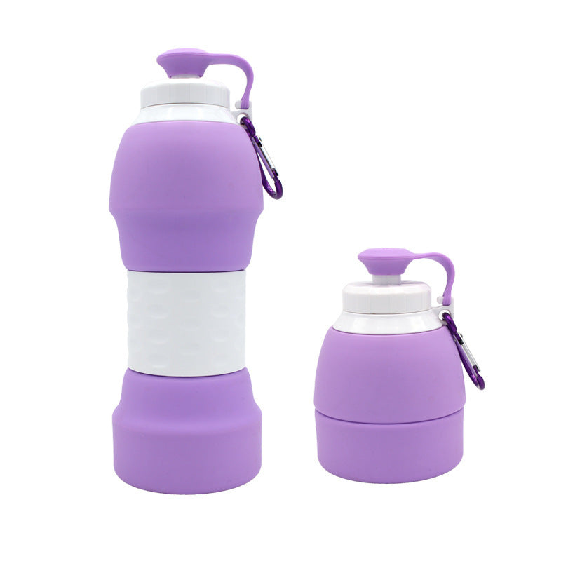 Collapsible Silicone Water Bottle – Portable & Reusable Folding Travel Bottle