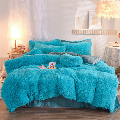 Luxury Plush Fleece Duvet Cover Set – Ultra-Warm Fluffy Winter Bedding for Queen & King Beds