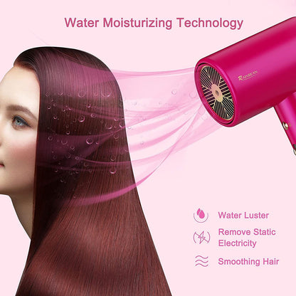 Water Ionic Hair Dryer – Powerful, Low-Noise & Fast-Drying for Home & Travel