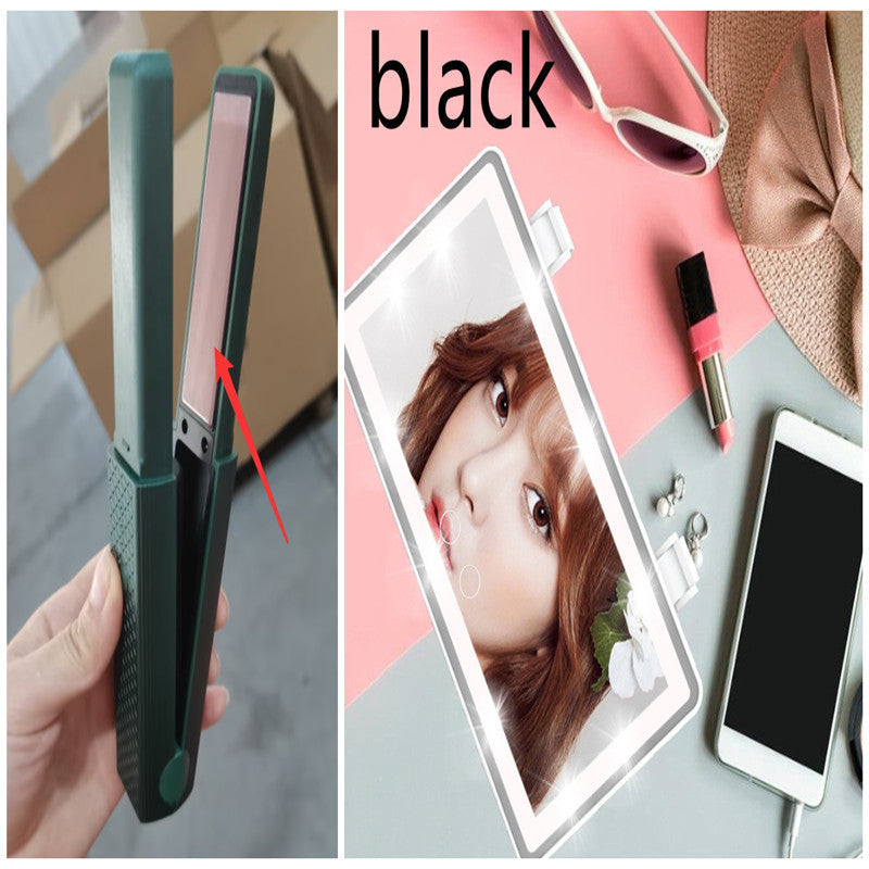 Cordless USB Hair Straightener – Mini Ceramic Flat Iron & Curler for Travel