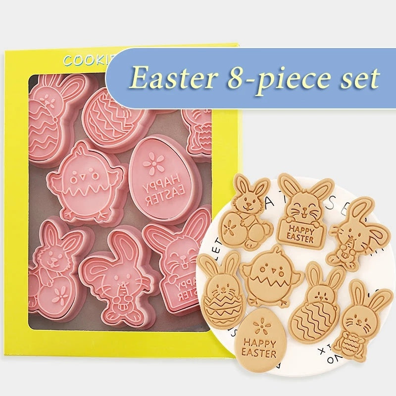 Easter Cookie Mold – Cute Bunny & Egg Cookie Press for Fun Holiday Baking