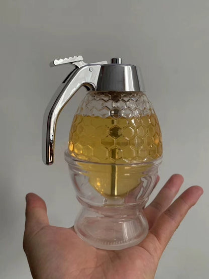 Honey Dispenser Bottle – Squeeze Jar with No-Drip Design for Easy Pouring & Storage