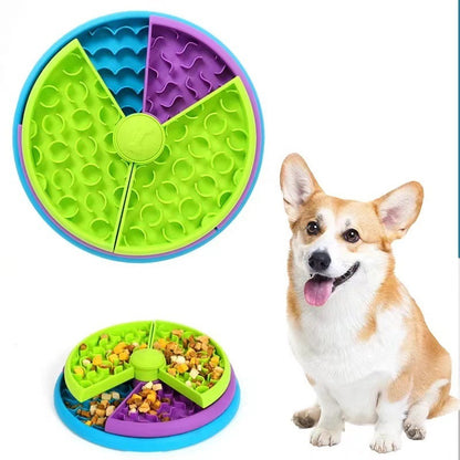 Slow Feeder Bowl for Cats & Dogs – Anti-Choking Puzzle Dish with Rotating Game Design