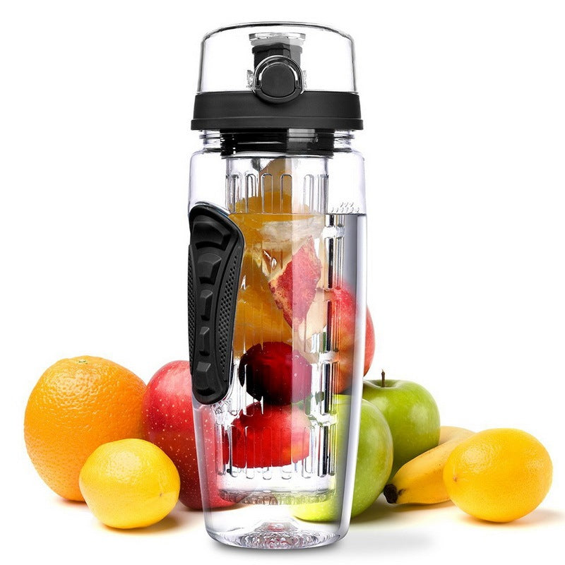 1000ml BPA-Free Fruit Infuser Water Bottle – Plastic Sports Drink Shaker for Juice & Hydration