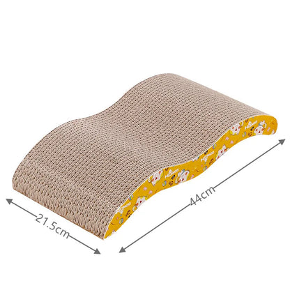 M-Shape Cat Scratcher – Durable Corrugated Paper Scratch Pad with Free Catnip