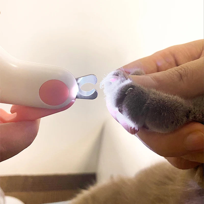 LED Pet Nail Clipper – Professional Dog & Cat Trimmer with Safety Lock for Easy Grooming