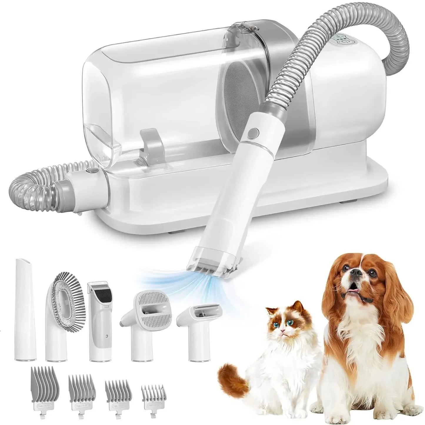 Dog Grooming Vacuum Kit – 2.3L Pet Hair Collector with Brush & Vacuum Cleaner