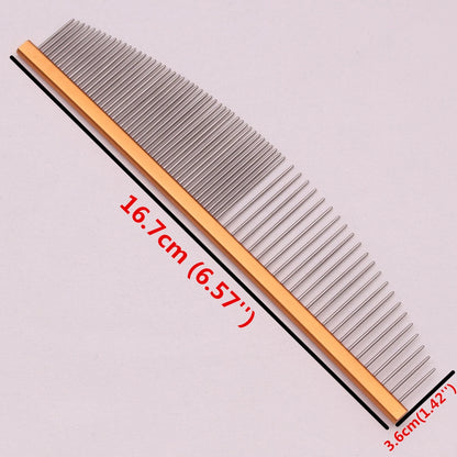 Professional Pet Grooming Comb – Aluminum Alloy Brush for Dogs & Cats with Massage Feature