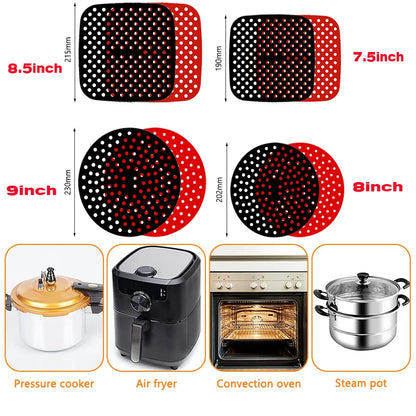 Air Fryer Silicone Mat Kitchen Accessories Non-stick Baking Mat Pastry Tools Accessories Bakeware Oil Mats Cake Grilled Saucer