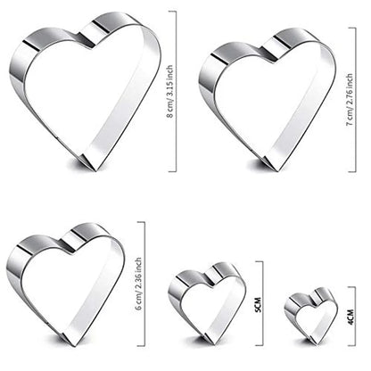 Heart-Shaped Stainless Steel Cookie Cutter – DIY Biscuit & Fondant Mold for Baking & Decorating