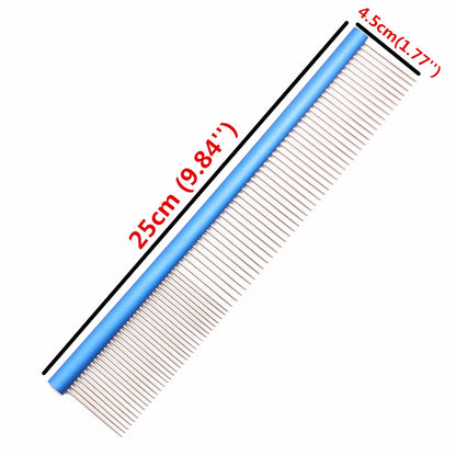 Professional Pet Grooming Comb – Aluminum Alloy Brush for Dogs & Cats with Massage Feature