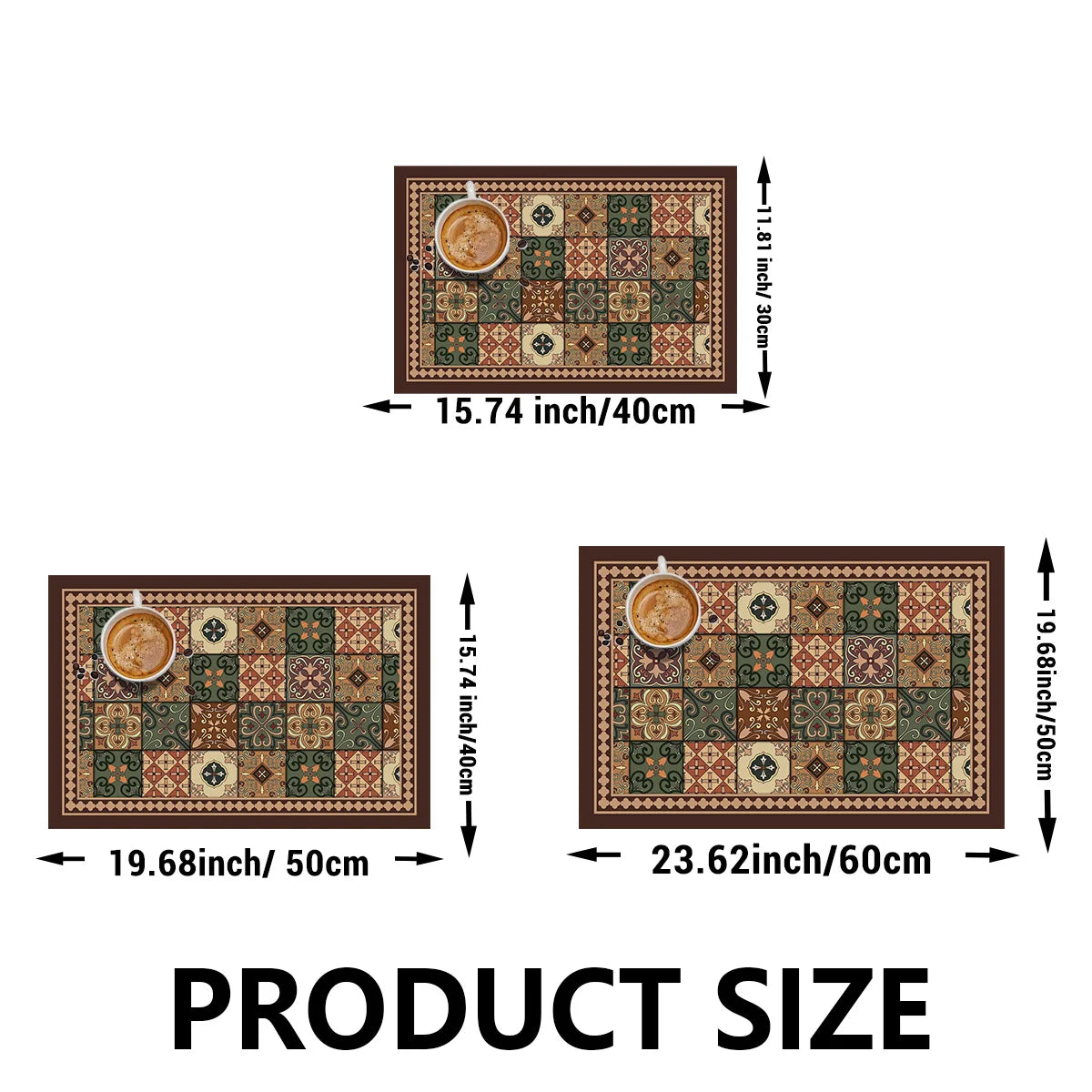 Retro Coffee Maker Mat – Non-Slip Quick-Dry Dish Drying Pad for Kitchen & Tableware