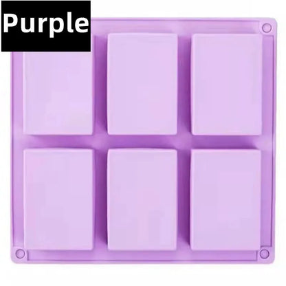 6-Cavity Rectangular Silicone Mold – DIY Soap, Chocolate, Mousse Cake & Ice Cream Mould