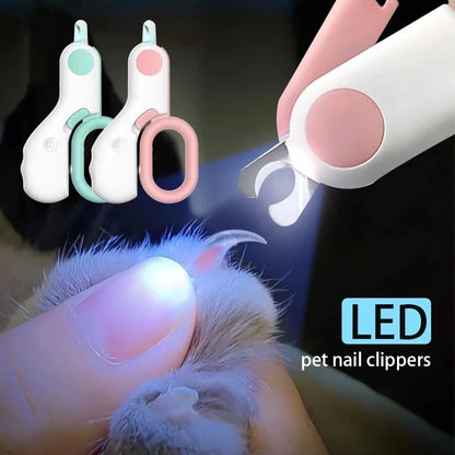 LED Pet Nail Clipper – Professional Dog & Cat Trimmer with Safety Lock for Easy Grooming