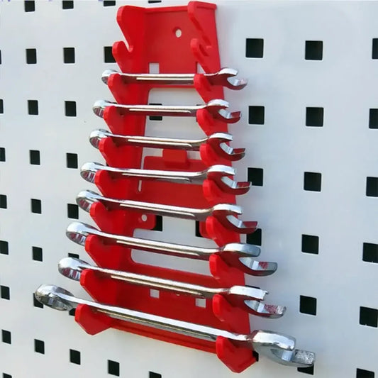 Wall-Mounted Wrench Organizer – Plastic Tool Rack for Sockets & Spanner Storage