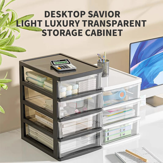 Clear Multi-Tier Storage Box – Space-Saving Drawer Organizer for Makeup, Office, Jewelry & Stationery