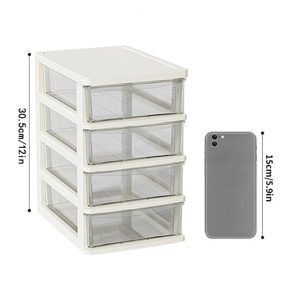 Clear Multi-Tier Storage Box – Space-Saving Drawer Organizer for Makeup, Office, Jewelry & Stationery