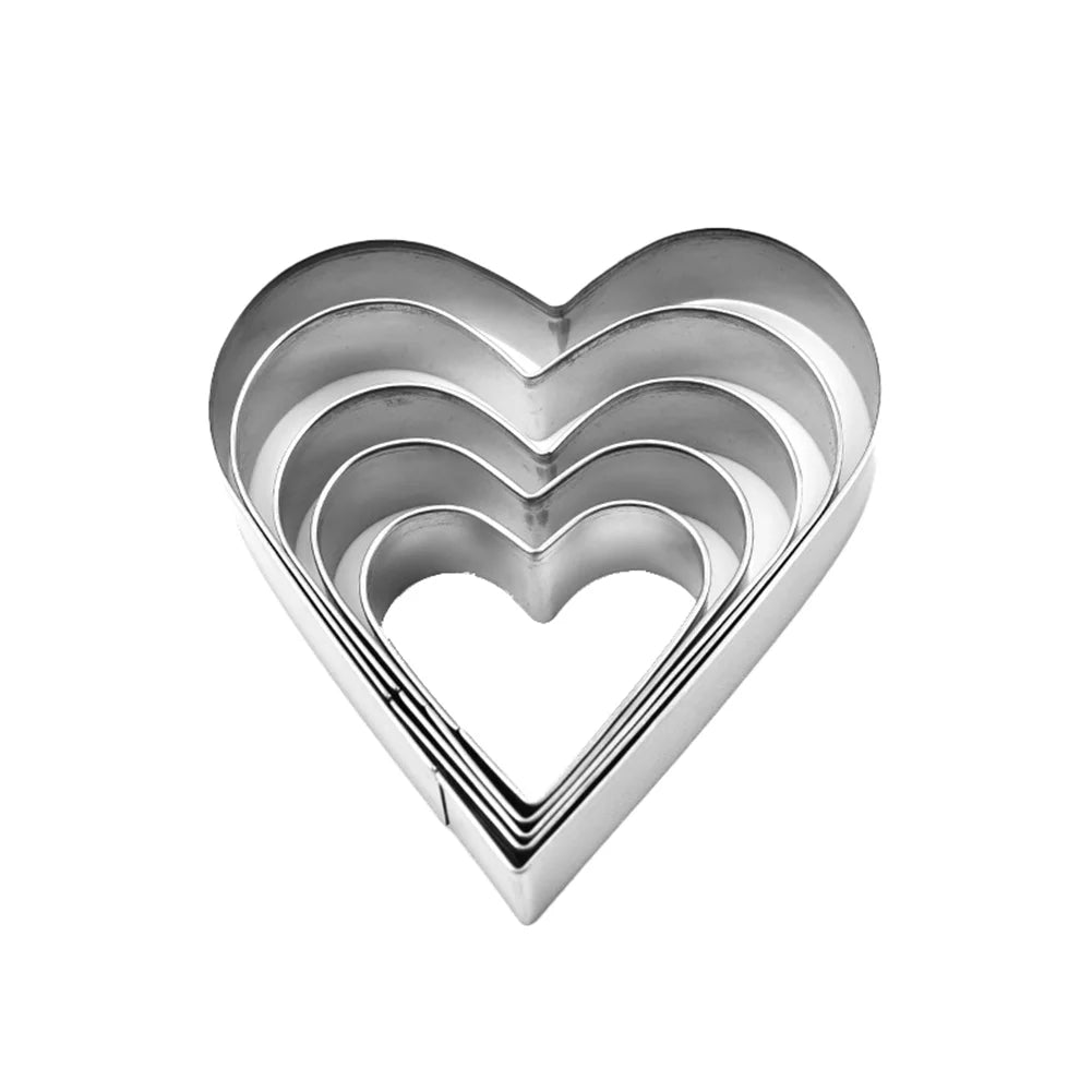 Heart-Shaped Stainless Steel Cookie Cutter – DIY Biscuit & Fondant Mold for Baking & Decorating