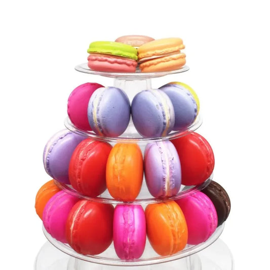 Macaron & Cupcake Display Stand – PVC Tiered Cake Tower for Weddings & Birthdays