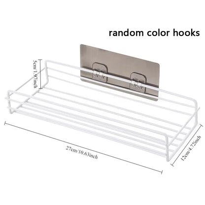 Wall-Mounted Corner Shower Shelf – Rustproof Metal Bathroom Organizer for Shampoo & Soap