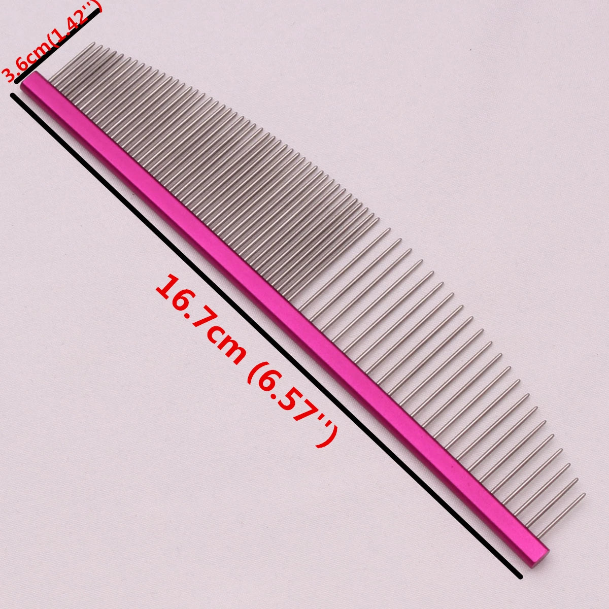 Professional Pet Grooming Comb – Aluminum Alloy Brush for Dogs & Cats with Massage Feature