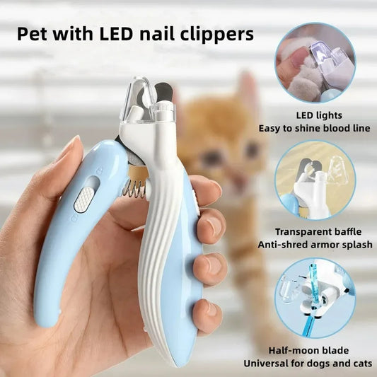 LED Pet Nail Clipper & Grinder – Electric Dog & Cat Trimmer for Safe Grooming